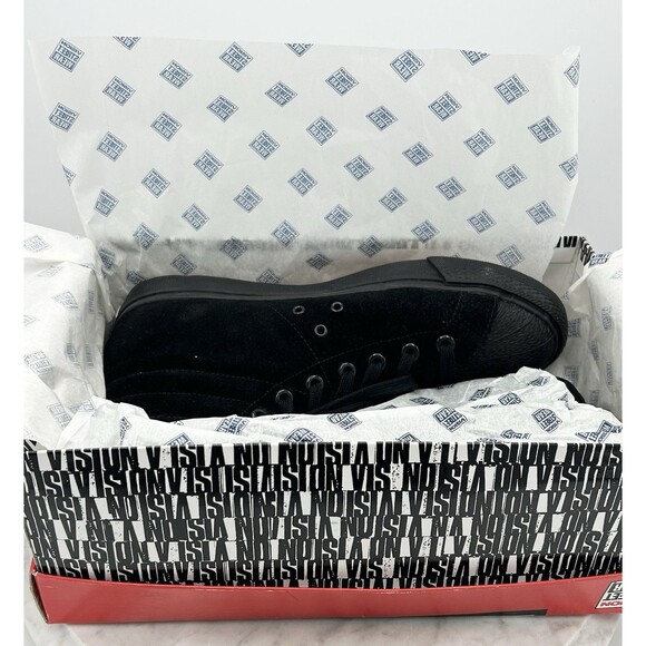 NIB Vision Street Wear Men's US 10 Suede Hi Top Retro BLACK BIG PATCH! 1986-1988 - Picture 11 of 13